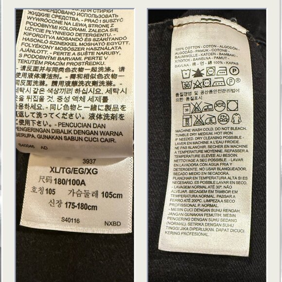 Levi's Black Denim Jacket XL Oversized Unisex NEW Streetwear - Picture 9 of 11